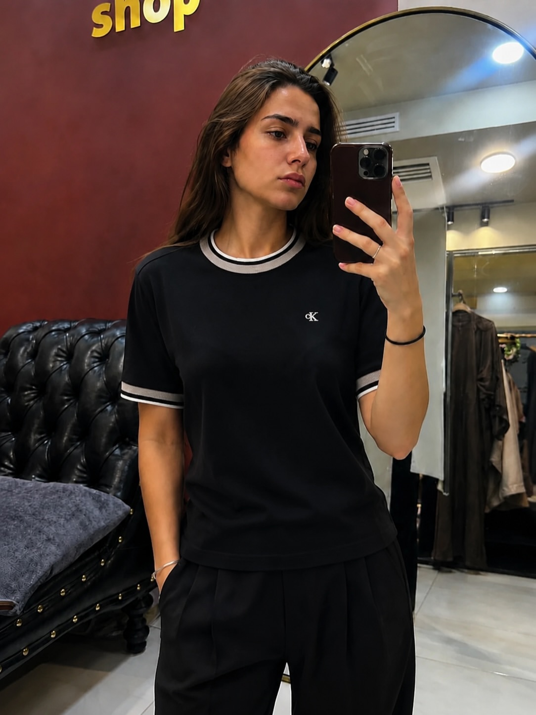 تیشرت یقه گرد زنانه ck